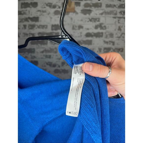 Eileen Fisher | women blue organic linen knitted sweater - Picture 4 of 9